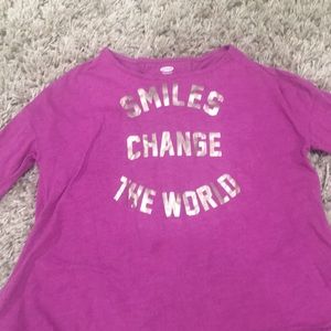 Girls Purple Long Sleeve Tee Shirt
